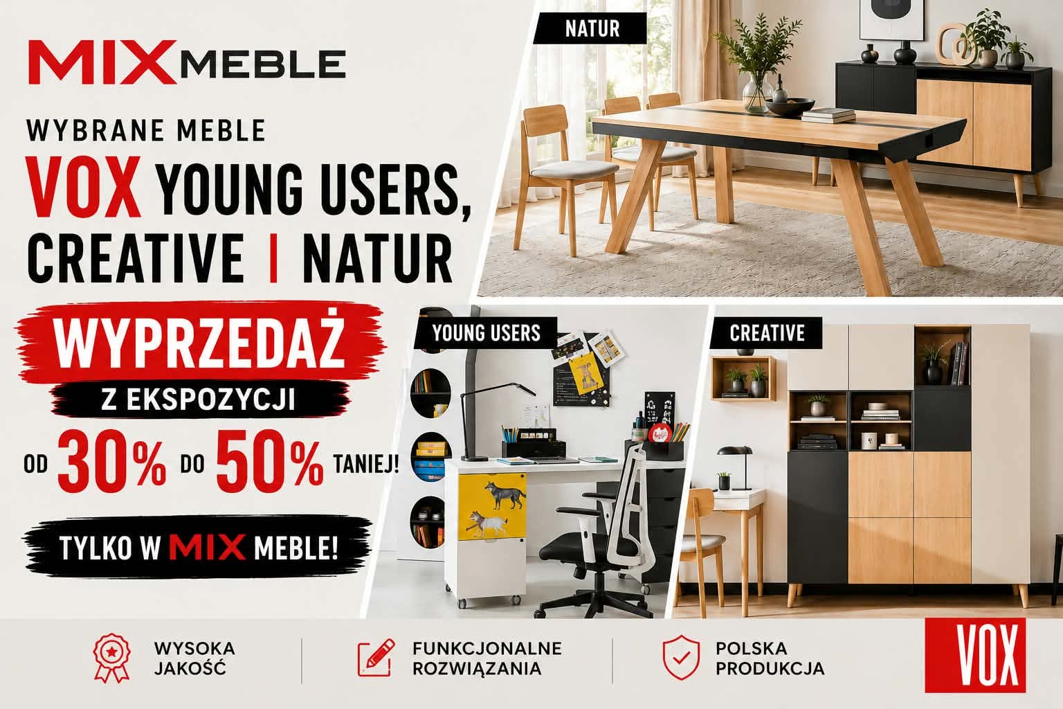 Stylowe, Nowoczesne Meble Drewniane, Skórzane - Salon Meblowy Mix Meble