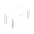 Meble :: Biurka :: Crystal biurko z blatem szklanym 200 cm - AE6S