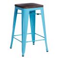 Meble :: Hokery :: Paris Wood 75cm hoker - niebieski sosna orzech