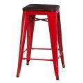 Meble :: Hokery :: Paris Wood 65cm hoker - czerwony sosna szczotkowana