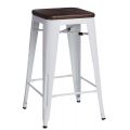 Meble :: Hokery :: Paris Wood 65cm hoker - biały sosna szczotkowana