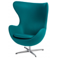 Pomieszczenia :: salon :: Fotel Jajo kaszmir - zielony ciemny