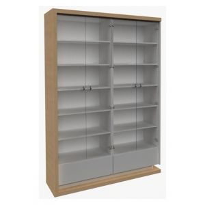 Biblioteczki do salonu i pokoju, oszklone, drewniane.