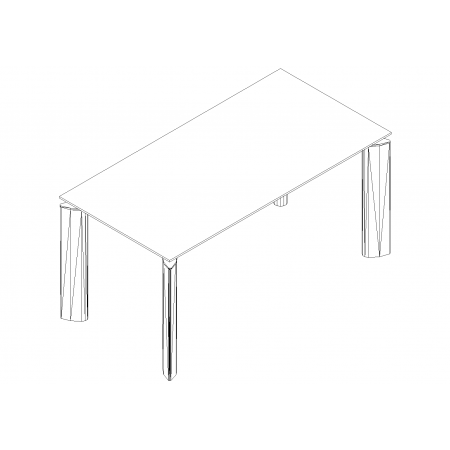 Meble :: Biurka :: Crystal biurko z blatem płytowym 180 cm - AE5