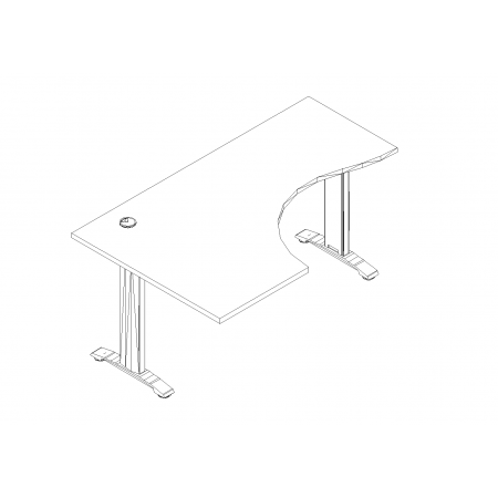Meble :: Biurka :: Ergonomic Master biurko kształtowe 160 cm - BR66