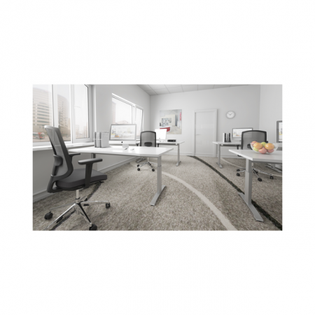 Meble :: Biurka :: Ergonomic Master biurko kształtowe z manualną regulacją wysokości 160 cm - BR19R
