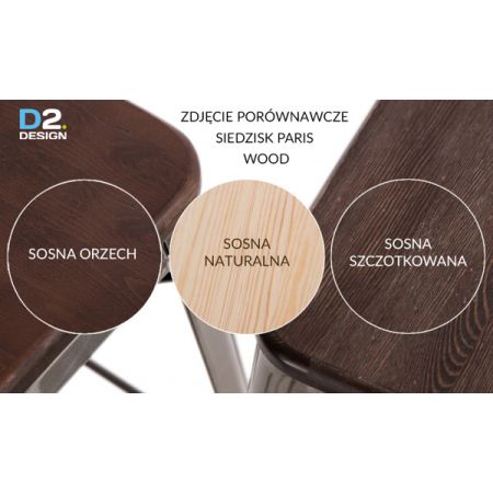 Meble :: Hokery :: Paris Wood 75cm hoker - żółty sosna orzech