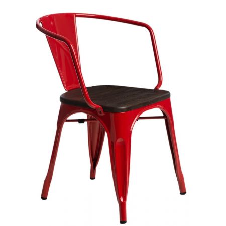 Meble :: Krzesła :: Krzesło Paris Arms Wood - czerwone sosna szczotkowana