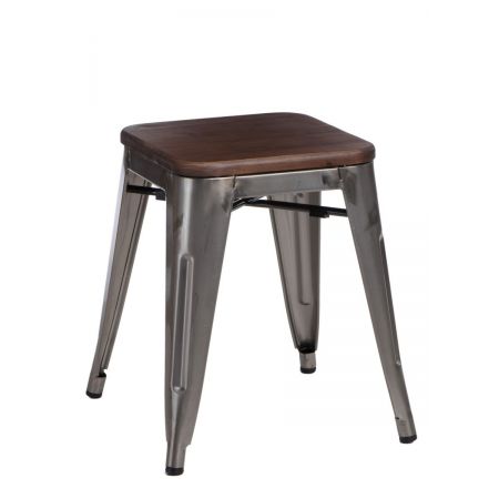 Meble :: Krzesła :: Stołek Paris Wood metal sosna orzech