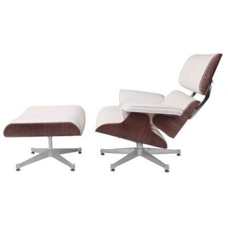 Pomieszczenia :: salon :: Vip fotel - skóra biała/walnut