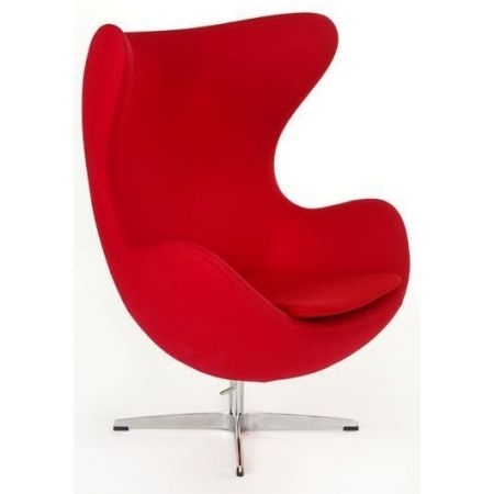 Pomieszczenia :: salon :: Fotel Jajo kaszmir - czerwony
