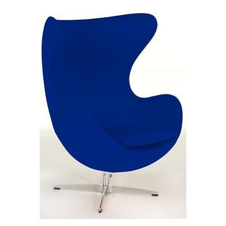 Pomieszczenia :: salon :: Fotel Jajo kaszmir - niebieski