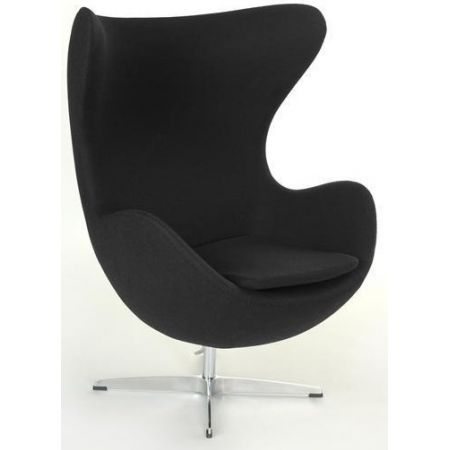 Pomieszczenia :: salon :: Fotel Jajo kaszmir - czarny