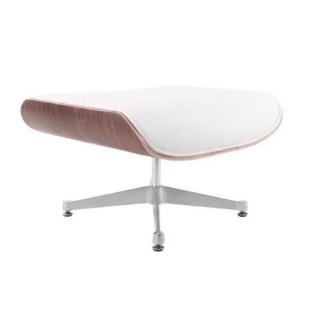 Meble :: Pufy :: Vip podnóżek - skóra biała/walnut