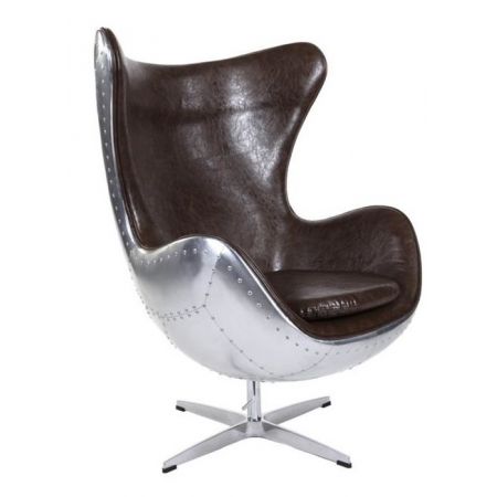 Pomieszczenia :: salon :: Fotel Jajo alu ekoskóra