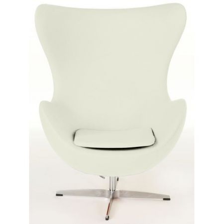 Pomieszczenia :: salon :: Fotel Jajo kaszmir - biały