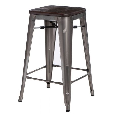 Meble :: Hokery :: Paris Wood 75cm hoker - metal sosna szczotkowana