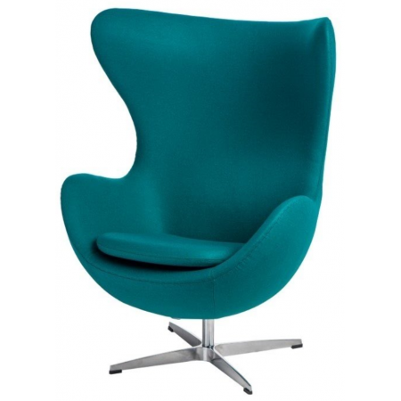 Pomieszczenia :: salon :: Fotel Jajo kaszmir - zielony ciemny